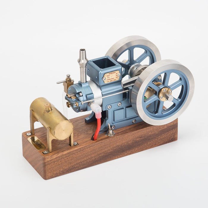 Hit and Miss Engine that Works - ENJOMOR 6cc Antique 4-Stroke Gas IC Engine Green Horizontal Stationary Engine with Ignition Device and Stand enginediyshop