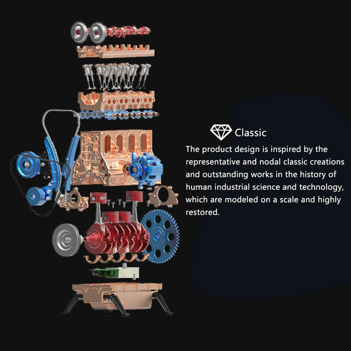 teching metal car engine model kit that works