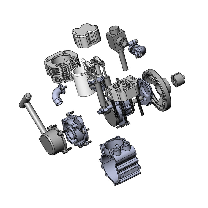 ENJOMOR GS-DK01 8CC OHV Inline Single-Cylinder Four-Stroke Air-Cooled Gasoline Engine Model enginediyshop