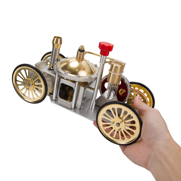 ENJOMOR Christmas Metal Steam-Powered Car Model: A Functional Sci-fi Collectible Gift enginediyshop