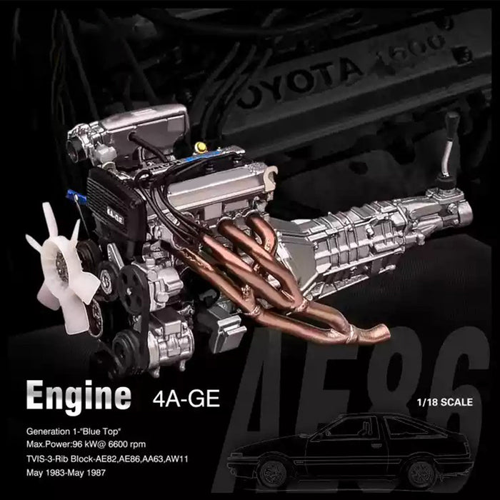 4A-GE Inline-4 Resin 1/18 Scale Engine Model - enginediyshop