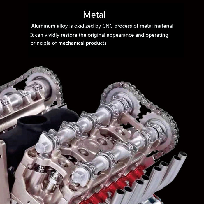 V8 Engine Model Metal Mechanical Engine Science Experiment Physics Toy