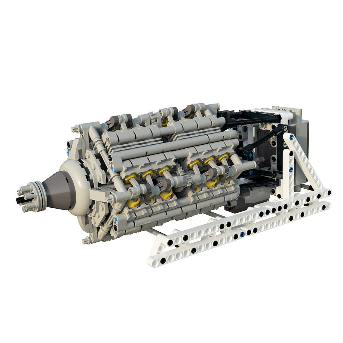 MOC-196927 223 24-Cylinder Two-Stroke Diesel Aviation Engine Building Blocks Set - enginediyshop