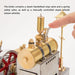 RETROL SE-02 Metal Reversible Horizontal Stationary Steam Engine and Boiler Model Kit with Generator and Street Lamp - enginediyshop