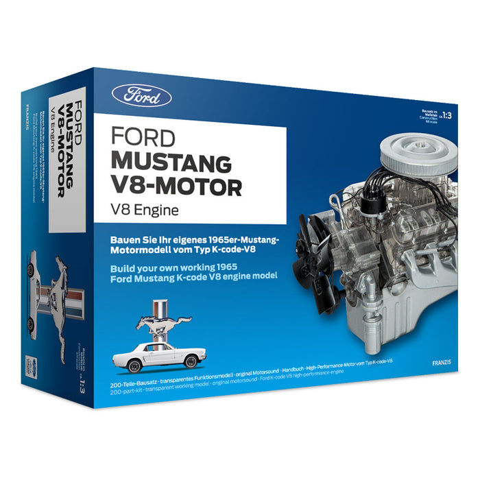 Ford Mustang Mini Simulation Transparentes funktionelles V8-Motormodell DIY-Montage Visuelles Motormodell