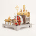 RETROL SE-02 Metal Reversible Horizontal Stationary Steam Engine and Boiler Model Kit with Generator and Street Lamp - enginediyshop