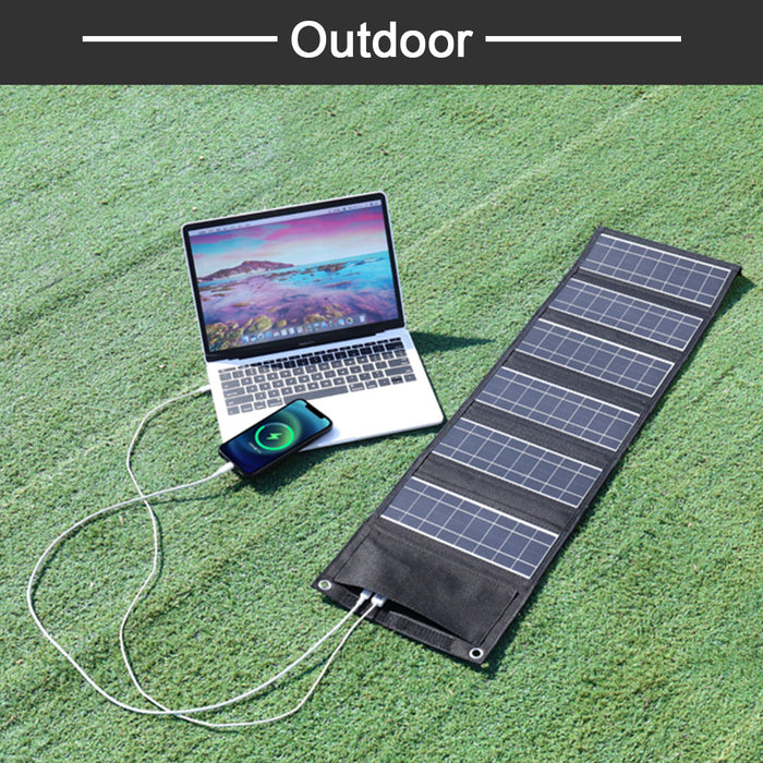 35W Foldable Solar Panel Charger Kit for Smartphone Laptop