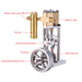 V1313 Mini Vertical Single-Cylinder Steam Engine Model with Reversing Mechanism Steam-Powered Mechanical Model Experimental Kit enginediyshop