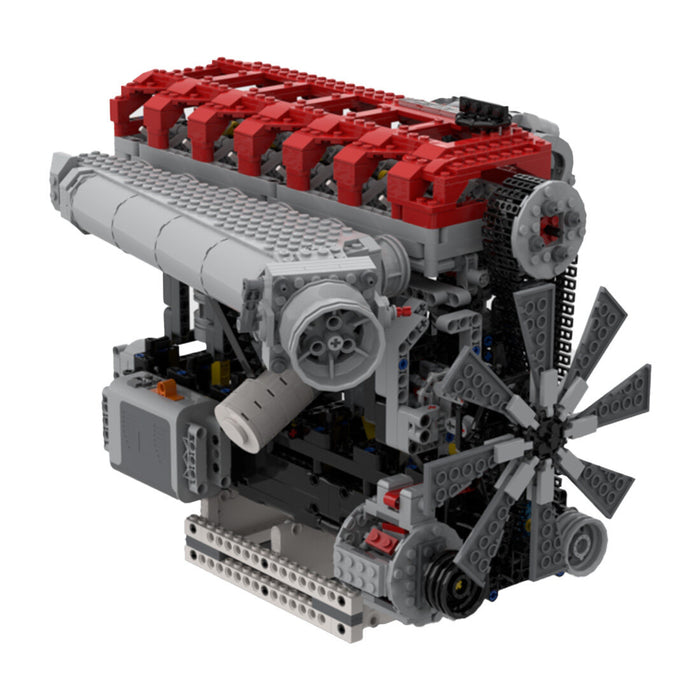 MOC RB-26 Six-Cylinder Four-Stroke Gasoline Engine Model Building Blocks Toy Set -1985PCS-Build Your Own L6 Engine enginediyshop