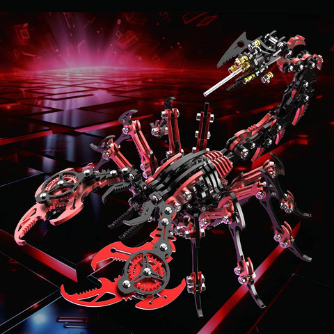 DIY Metal Scorpion King Mechanical Puzzle Kit - 200PCS+: 3D Assembly Crafts