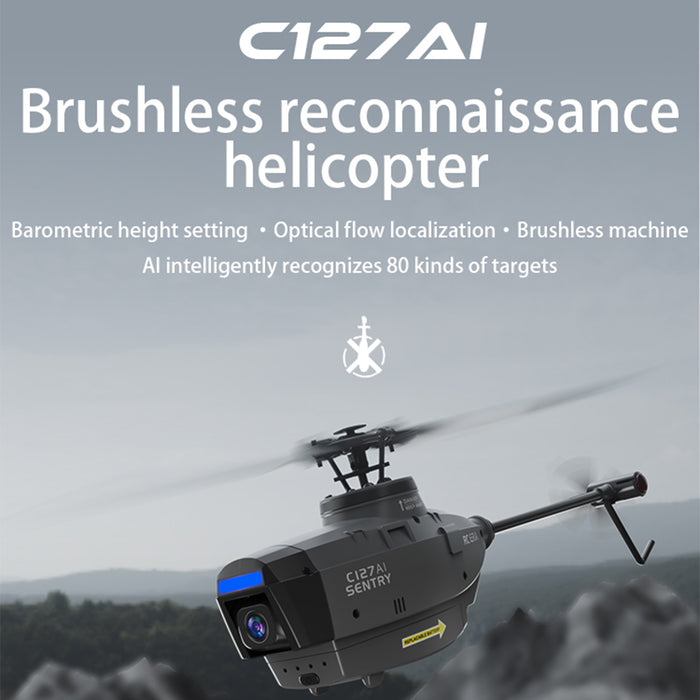 C127AI Scout Drone Model 2.4G RC 4CH Single-Rotor Brushless Helicopter Model Without Aileron enginediyshop