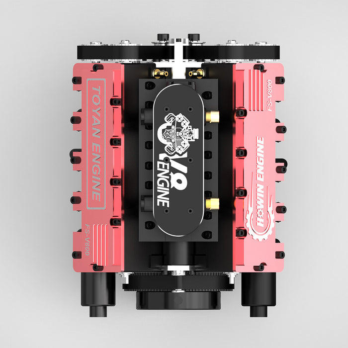 TOYAN HOWIN FS-V800 1/10 Eight-cylinder Four-stroke Water-cooled Nitro Engine Model for RC Car & Boat enginediyshop