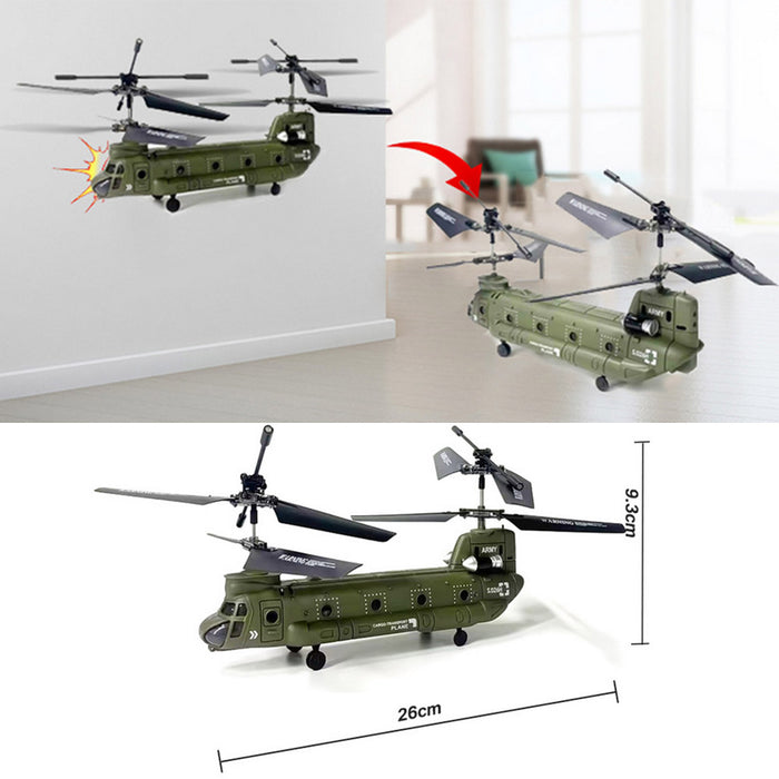 S026H Dual-Rotor Transport Aircraft 2.4G RC 3CH Dual-Rotor Military Aerocraft Model enginediyshop