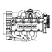 CISON L4-175 17.5cc Mini OHV Inline Four-cylinder Four-Stroke Water-cooled L4 Gasoline Engine Model for RC Cars Ships enginediyshop