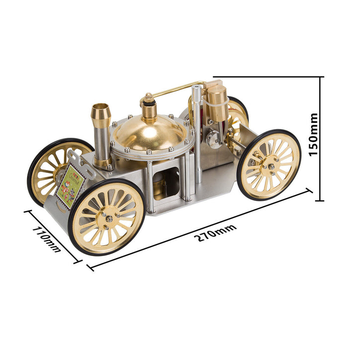 ENJOMOR Christmas Metal Steam-Powered Car Model: A Functional Sci-fi Collectible Gift enginediyshop