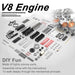 TOYAN HOWIN FS-V800 1/10 Eight-cylinder Four-stroke Water-cooled Nitro Engine Model for RC Car & Boat enginediyshop