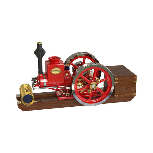 RETROL HM-01 7cc Antique Hit and Miss Model - Working 4-Stroke Horizontal Stationary IC Engine enginediyshop