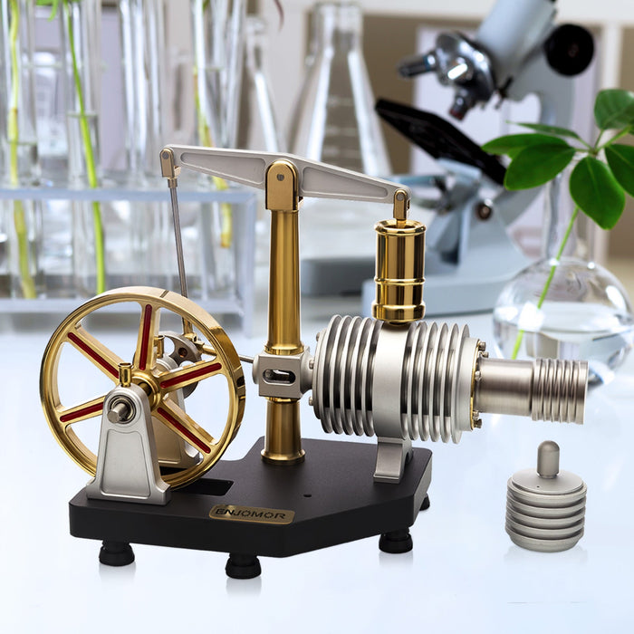 ENJOMOR Full Metal Stirling Engine Model Steam Science Educational Engine Toy enginediyshop