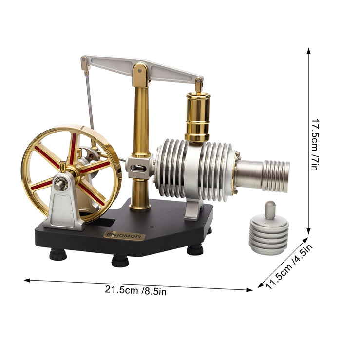 ENJOMOR Full Metal Stirling Engine Model Steam Science Educational Engine Toy enginediyshop