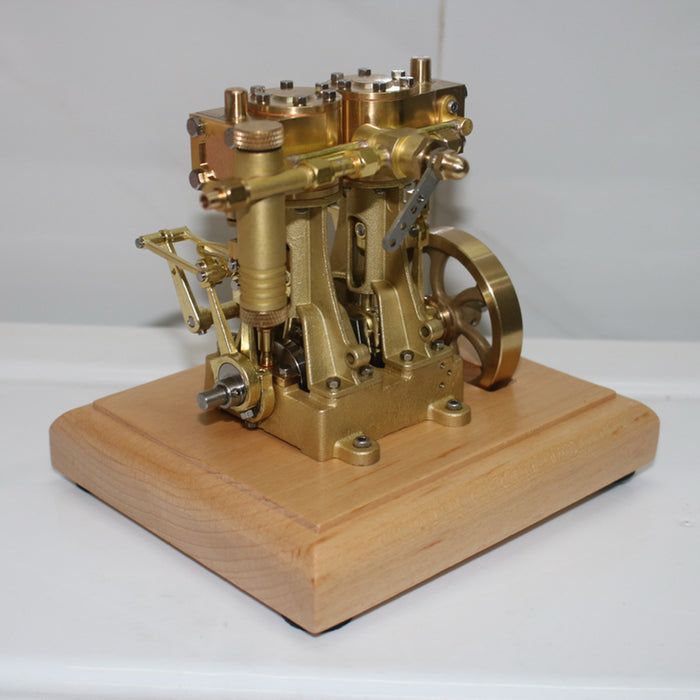 M30B 3.7CC Mini Retro Vertical Double-cylinder Reciprocating Double-acting Steam Engine Model Toys enginediyshop