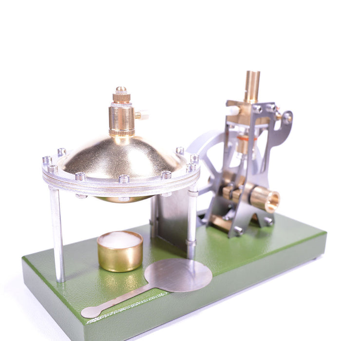 ENJOMOR Single Cylinder Steam Engine Model Retro Metal Vertical Transparent Steam Engine with Boiler enginediyshop