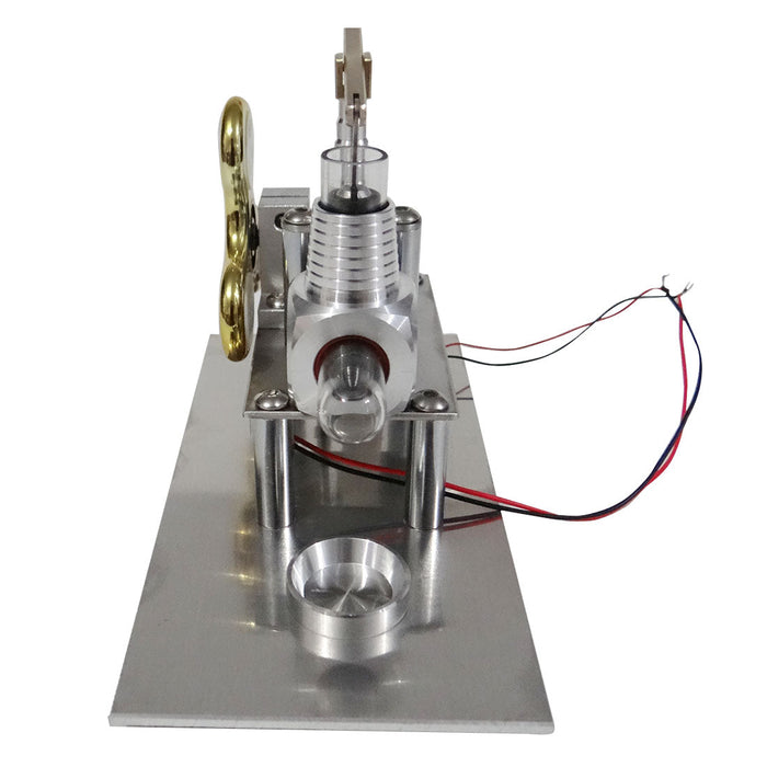 Stirling Engine Generator with Luminous Gyroscope Bulb Voltage Display Meter Science Experiment Engine - Balance Type - enginediy