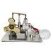 Stirling Engine Generator with Luminous Gyroscope Bulb Voltage Display Meter Science Experiment Engine - Balance Type - enginediy