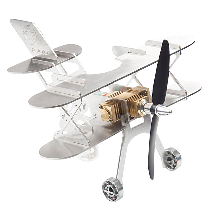 ENJOMOR Metal Stirling Airplane Model Set STEAM Science Education Toy Boutique Decoration enginediyshop