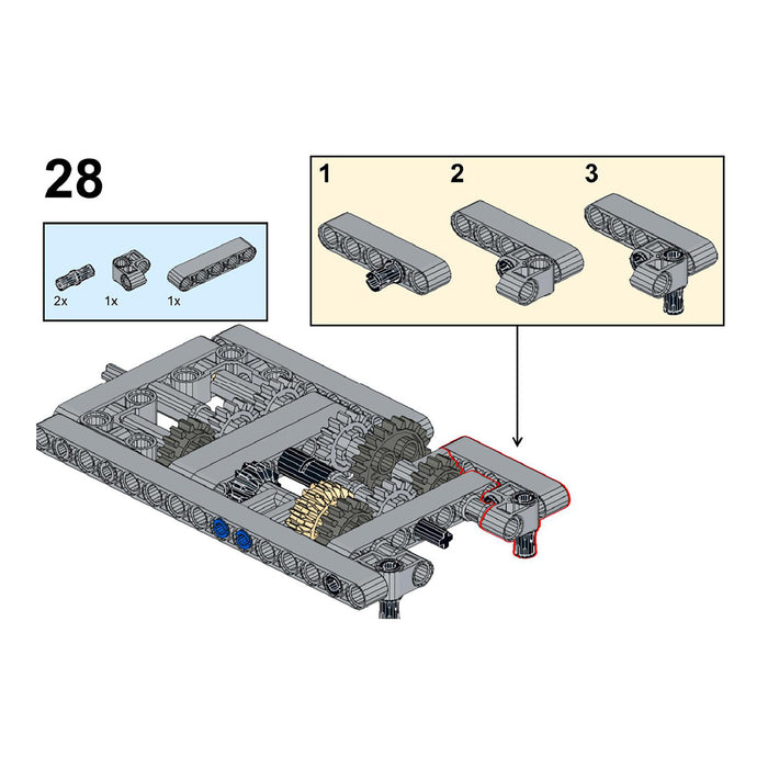 MOC-40128 V12 Engine with Gearbox Sci-fi Engine Model Building Blocks Toy Set 789PCS