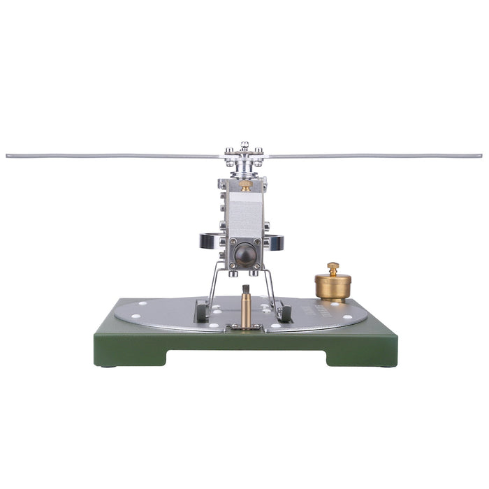 ENJOMOR DIY Assembly Stem Educational Toy Metal Stirling Helicopter Model Kit Gamma Hot Air Stirling Engine Model enginediyshop