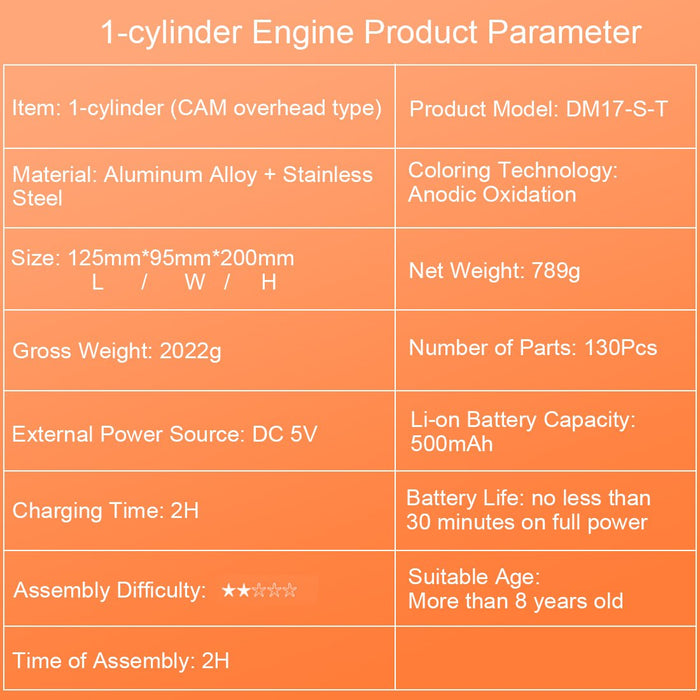 teching metal car engine model kit that works