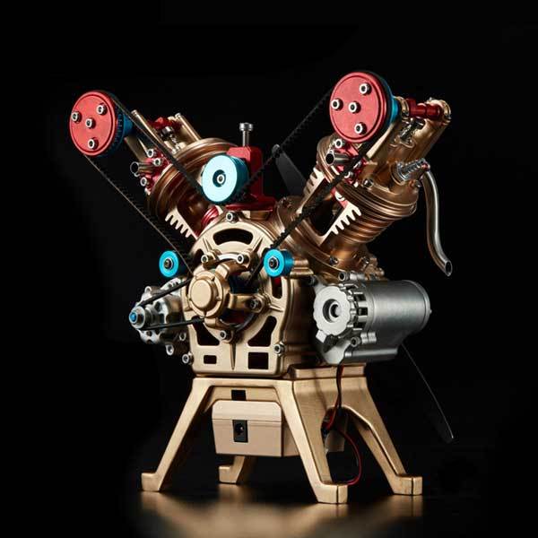 TECHING V2 Engine Model Kit - Build Your Own V2 Engine that Works