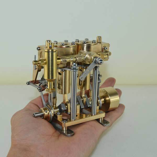 2 Cylinder Marine Steam Engine Reciprocating All Copper Steam Engine Gift Collection - enginediy