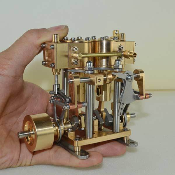 2 Cylinder Marine Steam Engine Reciprocating All Copper Steam Engine Gift Collection - enginediy