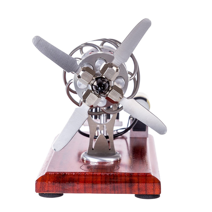 16 Cylinder Swash Plate Stirling Engine Generator Model with Voltage Digital Display Meter and LED enginediyshop