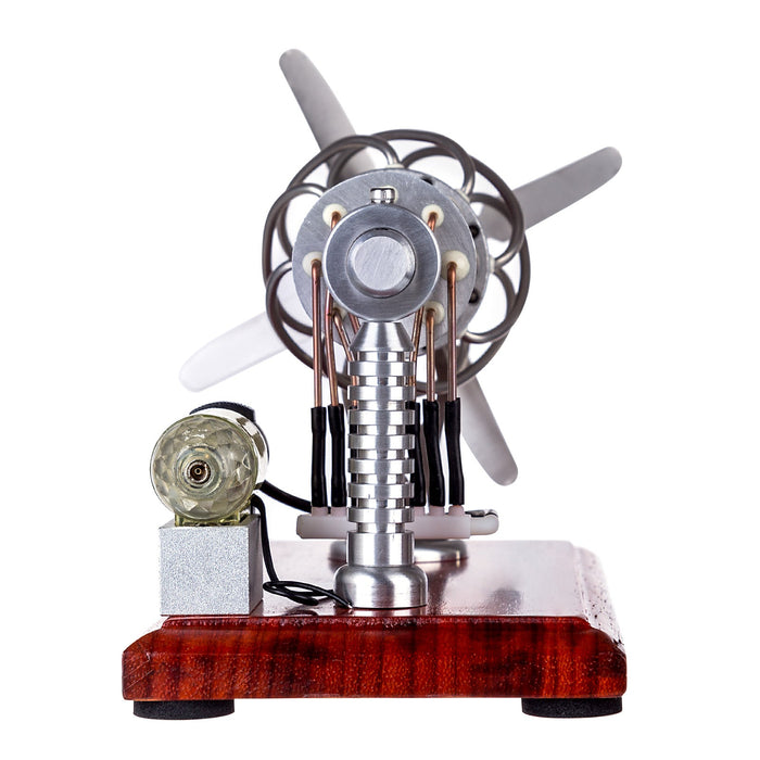 16 Cylinder Swash Plate Stirling Engine Generator Model with Voltage Digital Display Meter and LED enginediyshop