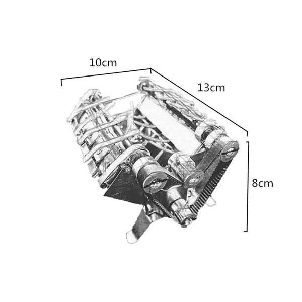 V8 Electromagnetic Motor Engine 24V DIY Runnable Generator for Science Project - Enginediy - enginediy