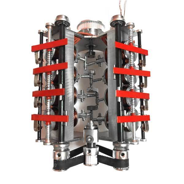 V8 Electromagnetic Motor Engine 24V DIY Runnable Generator for Science Project - Enginediy - enginediy