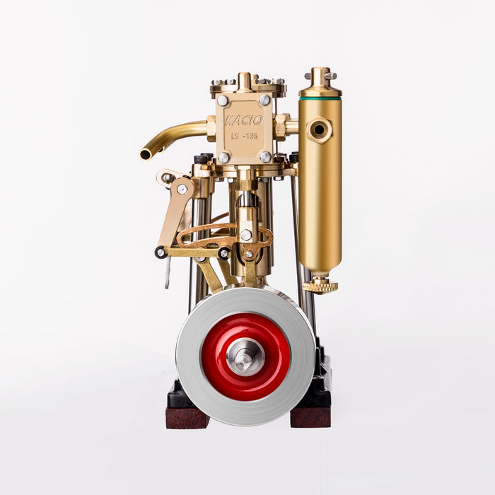 KACIO LS2-13S Vertical Two-cylinder Marine Engine  Steam Engine Model with Oil Cup Support Forward and Reverse Rotation enginediyshop