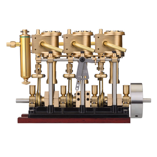 KACIO LS3-13S Steam Engine 3-cylinder Reciprocating Engine with Oil Cup Reverse Rotation enginediyshop