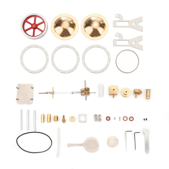 ENJOMOR Retro Steam Engine Kit with Spherical Boiler Support and Additional Load enginediyshop