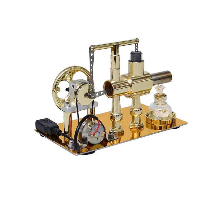 ENJOMOR Balance Single-cylinder Hot Air Stirling Engine Model with USB Light Toys Gifts enginediyshop