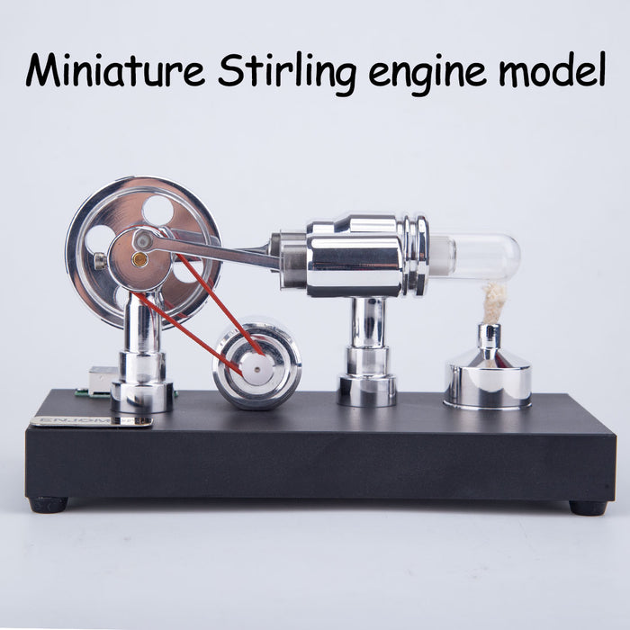 ENJOMOR Metal Gamma Hot-air Stirling Engine Model with Bulb Educational Toys Gifts enginediyshop