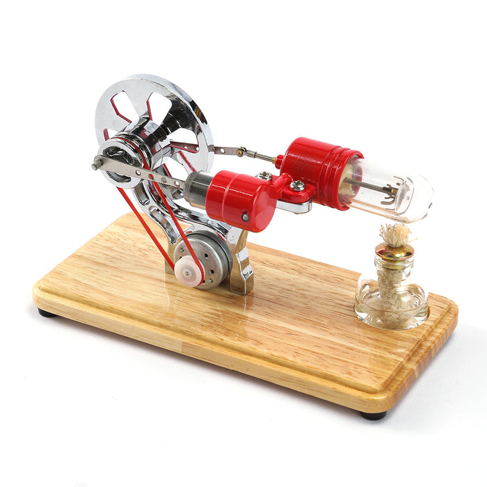 ENJOMOR Gamma Hot Air Stirling Engine Generator Model with LED Lights Science & Technology Educational Toys Gifts enginediyshop