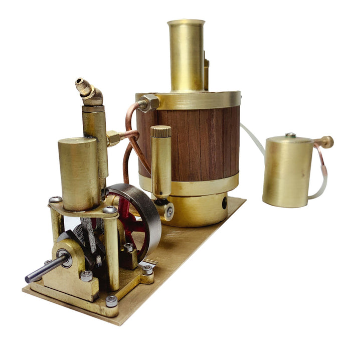 Mini Single-cylinder Steam Engine Set with Boiler for Model Ship within 50cm - enginediy