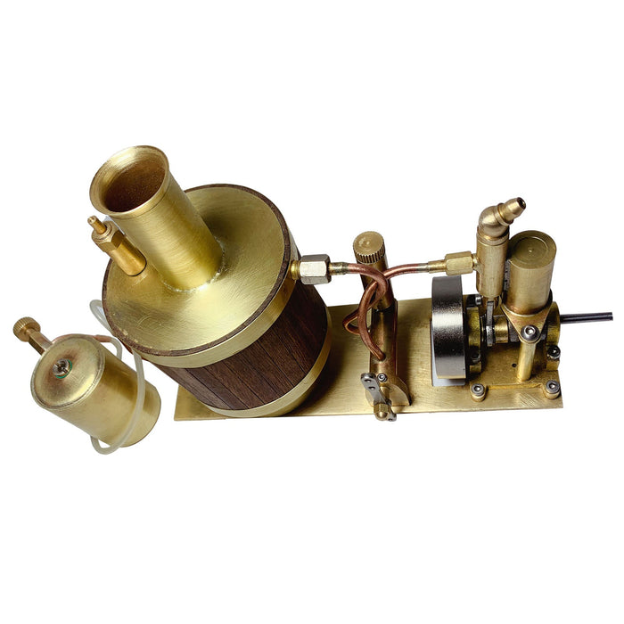 Mini Single-cylinder Steam Engine Set with Boiler for Model Ship within 50cm - enginediy