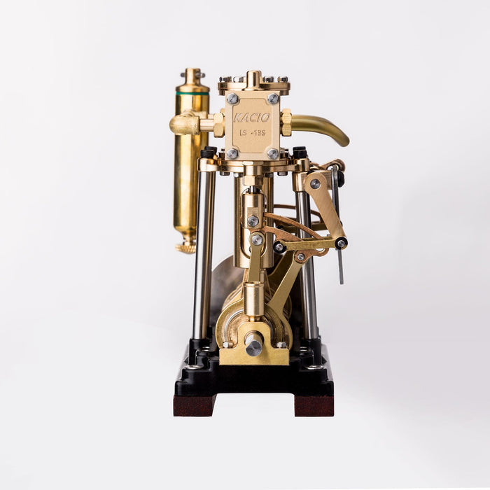 KACIO LS2-13S Vertical Two-cylinder Marine Engine  Steam Engine Model with Oil Cup Support Forward and Reverse Rotation enginediyshop