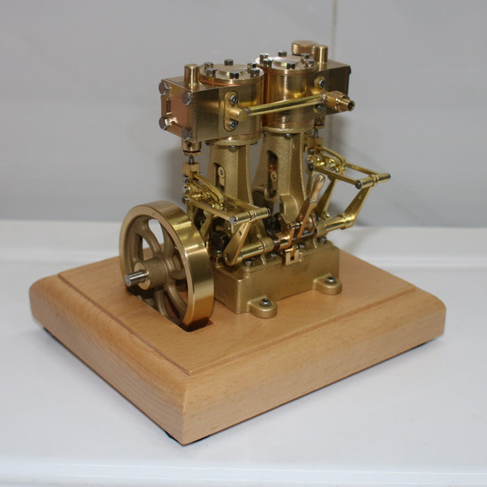 M30B 3.7CC Mini Retro Vertical Double-cylinder Reciprocating Double-acting Steam Engine Model Toys enginediyshop