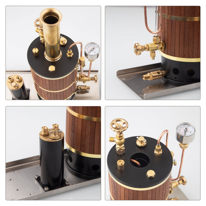 230ML Vertical Boiler Steam Boiler Model for Steam Engine Model Ship enginediyshop