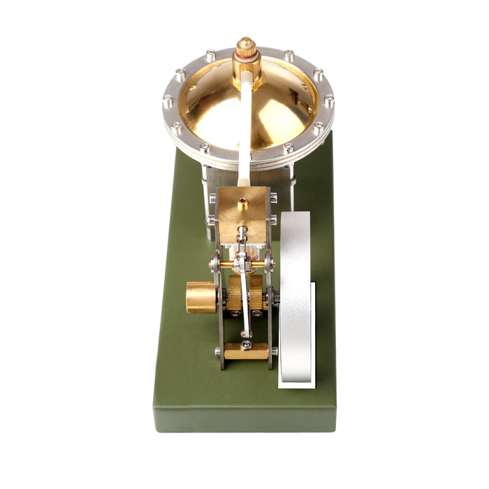 ENJOMOR Single Cylinder Steam Engine Model Retro Metal Vertical Transparent Steam Engine with Boiler enginediyshop